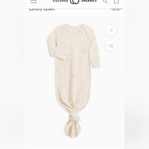 EUC Colored Organics forest baby gown